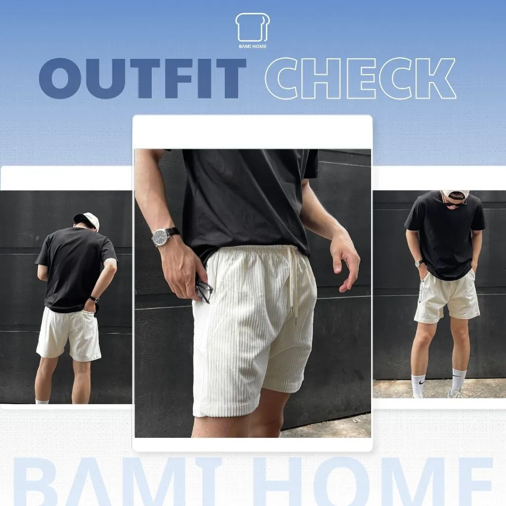 Ảnh Quần short nhung tăm Nam Nữ BAMI HOME cao cấp form regular năng động thoải mái QNG02 3