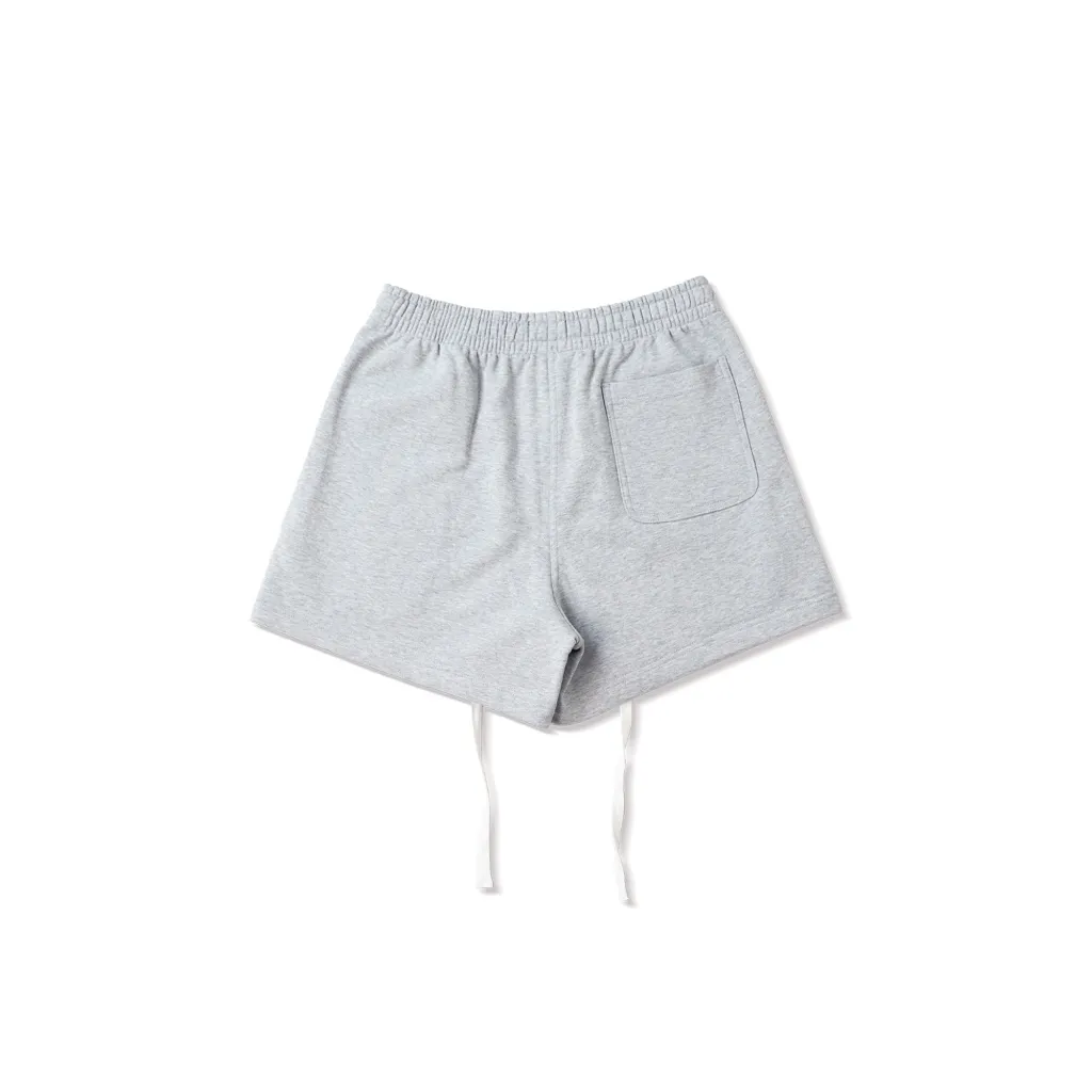 Ảnh Quần Short Nỉ DAPPERANDMORE Embroidered Logo Thêu Logo 100% Cotton 450GSM  - Grey 2