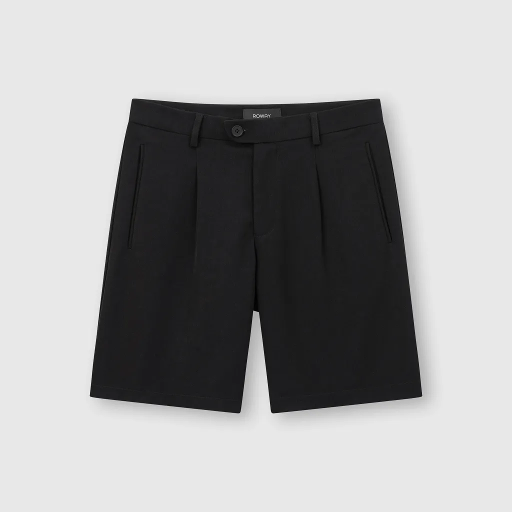 Ảnh Quần short ROWAY, vải chéo hàn co giãn nhẹ, form regular | Short âu 2