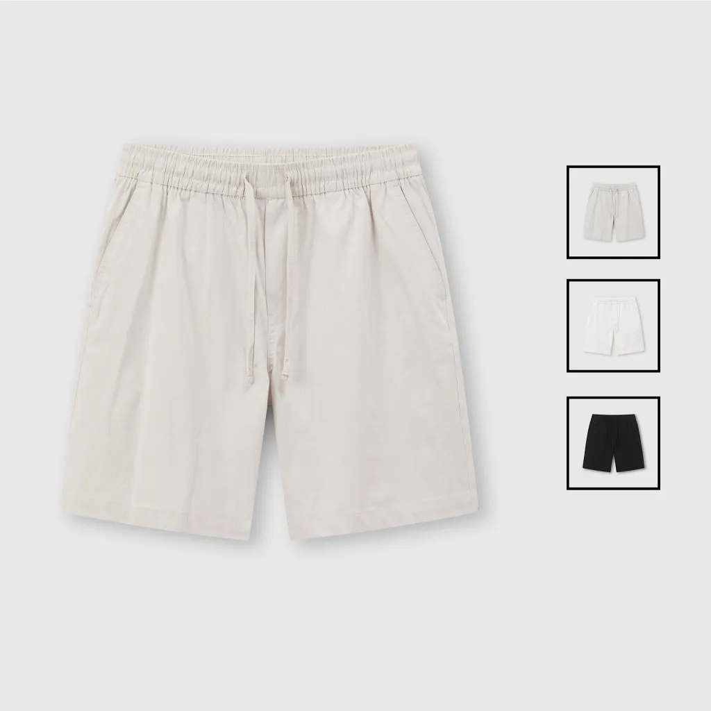 Ảnh Quần short ROWAY, vải linen co giãn nhẹ, form regular | short linen 1
