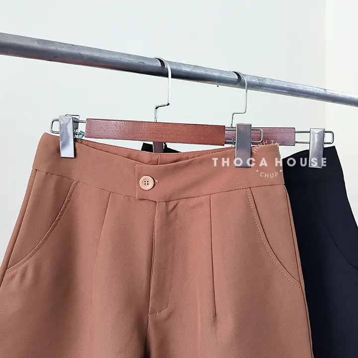 Ảnh Quần short tây nữ màu trơn đen, nâu THOCA HOUSE phối mọi trang phục công sở, đi chơi 2