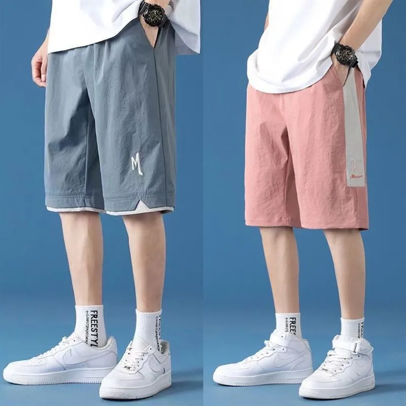 Ảnh Quần short thể thao BEFOYI SLC57 dáng rộng suông khô nhanh in chữ kẻ sọc Hàn Quốc size lớn M-4XL 1