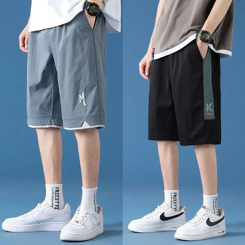 Ảnh Quần short thể thao BEFOYI SLC57 dáng rộng suông khô nhanh in chữ kẻ sọc Hàn Quốc size lớn M-4XL 2