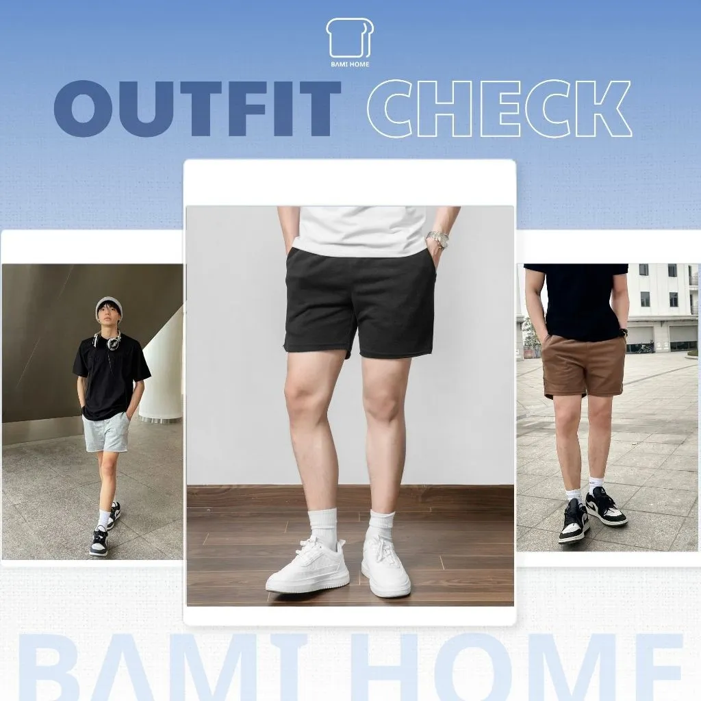 Ảnh Quần short thể thao nam bản rộng BAMIHOME, chất vải nỉ chân cua khô thoáng, không lai thoải mái QN09 4