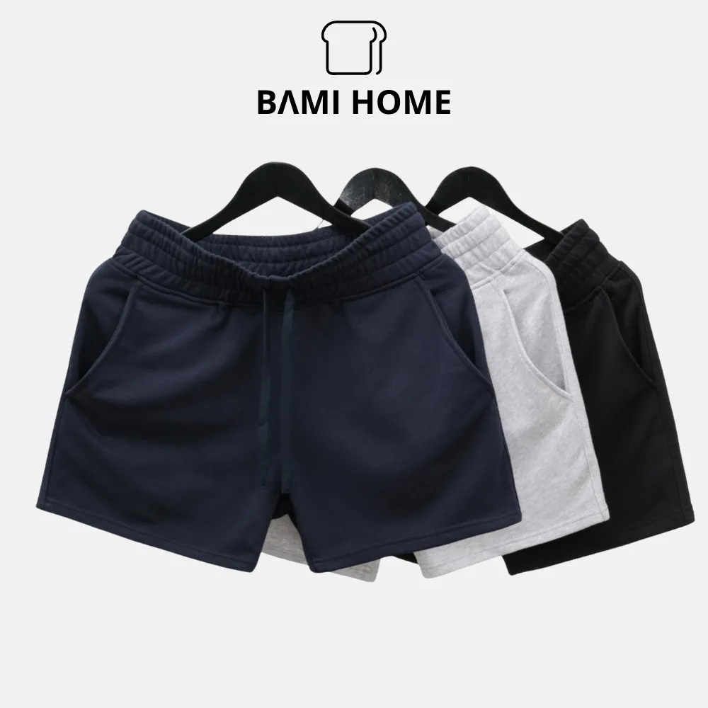 Ảnh Quần short thể thao nam basic BAMIHOME chất vải nỉ chân cua khô thoáng, thoải mái QN08 1