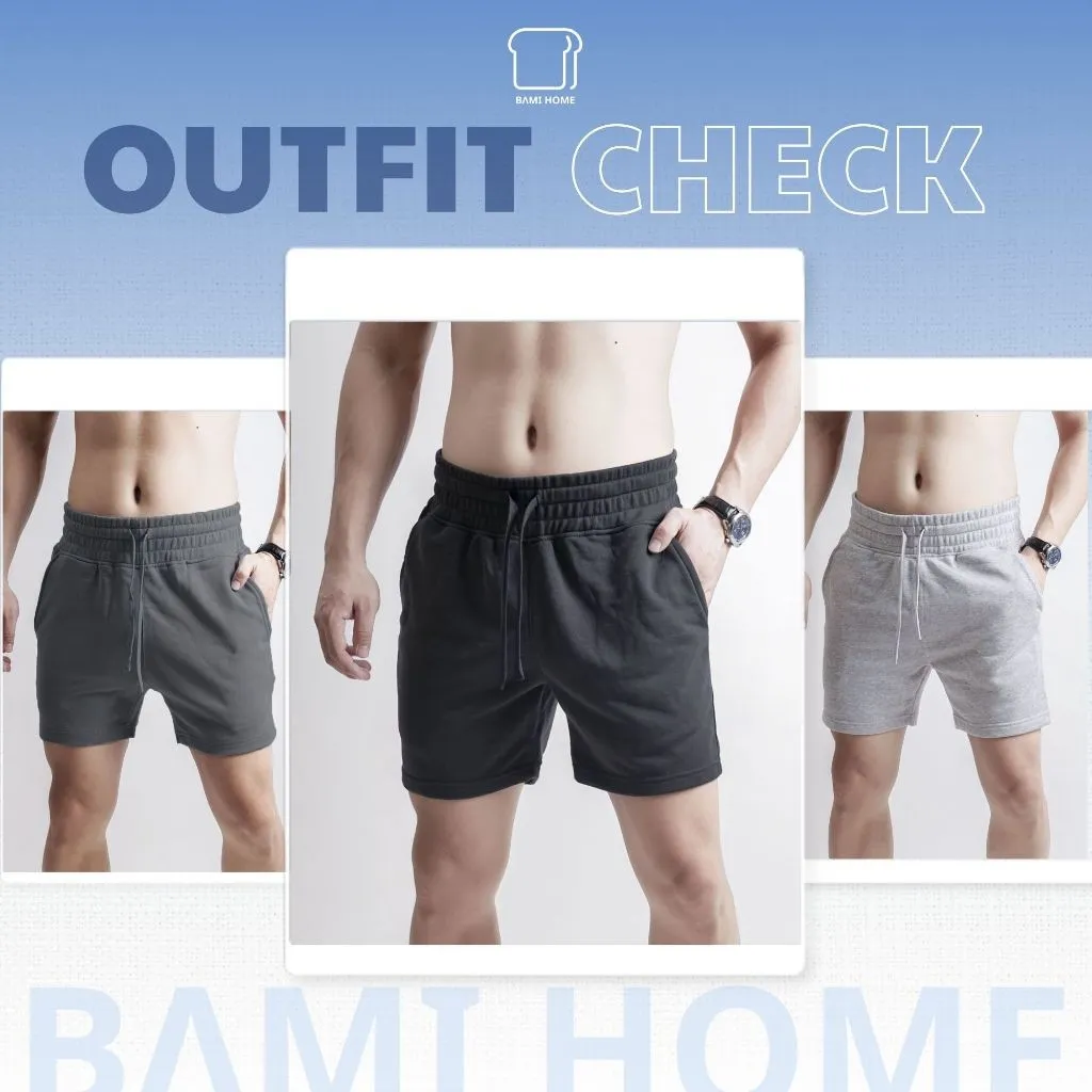 Ảnh Quần short thể thao nam basic BAMIHOME chất vải nỉ chân cua khô thoáng, thoải mái QN08 3