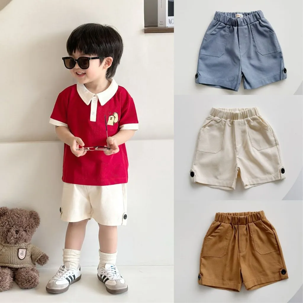 Ảnh Quần Short Đùi Bé Trai Fbaby Linen Thiết Kế Túi Chéo Đính Cúc Co Giãn Mềm Mại Thoáng Mát Thấm Hút Mồ Hôi Đi Chơi, Đi Học 1