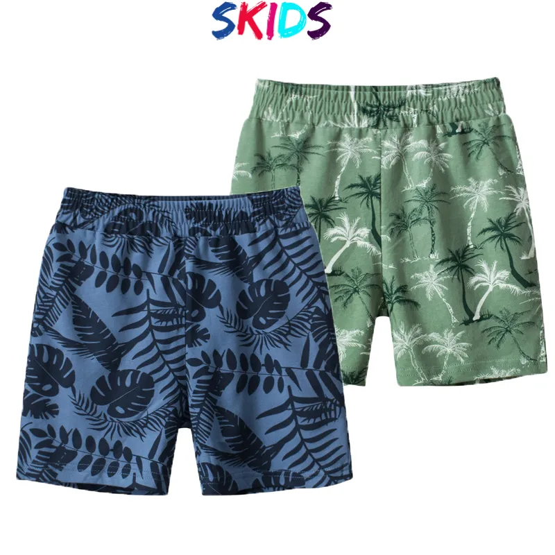 Ảnh Quần short đùi bé trai mùa hè hoạt tiết đáng yêu đi biển chất cotton mền mịn SKIDS 1