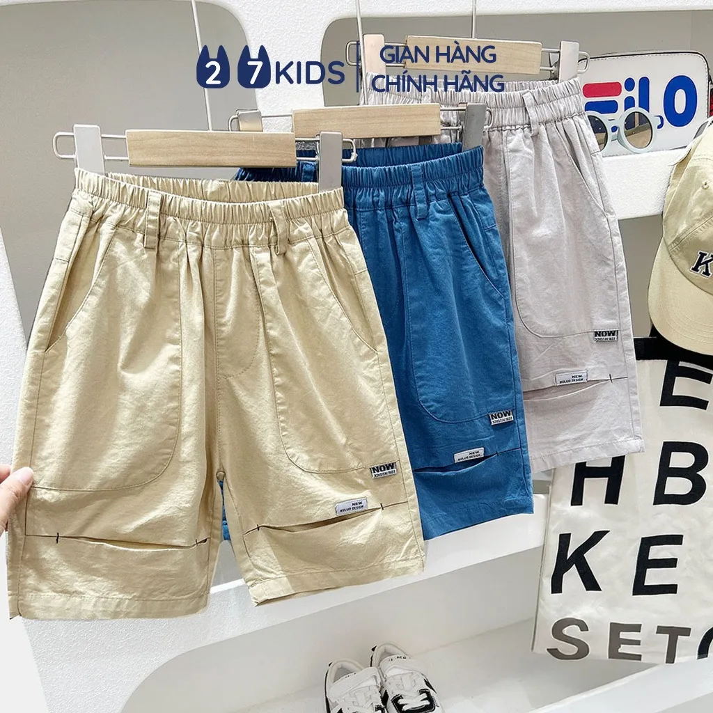 Ảnh Quần short đùi bé trai size đại 27Kids KACADY short kaki mềm cho bé 4-10 tuổi BSKK2 1