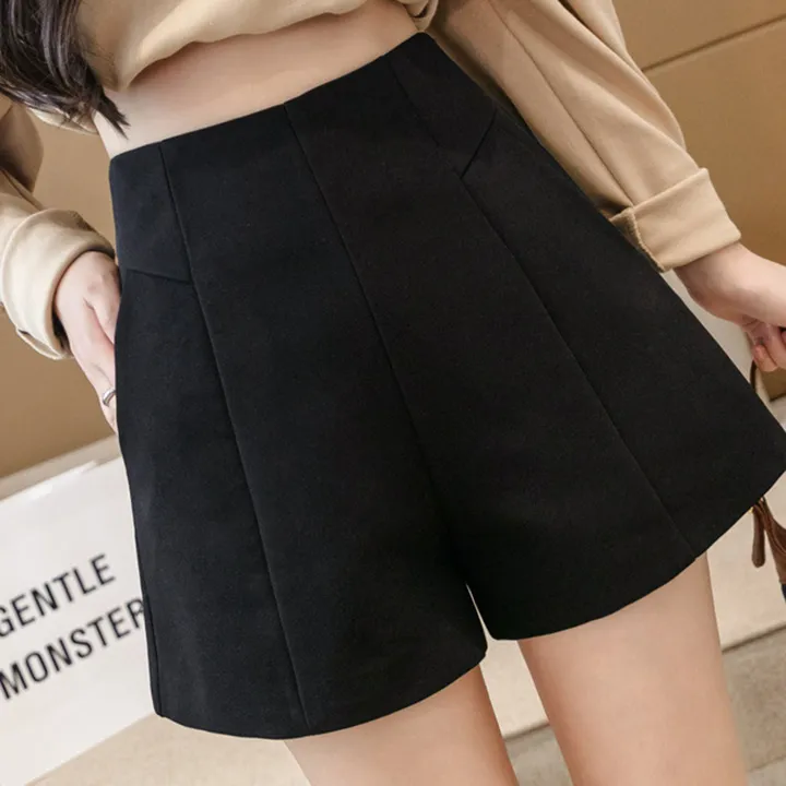 Ảnh Quần short ulzzang Hàn may lai giữa khóa kéo sau trơn THOCA HOUSE năng động, trẻ trung 2