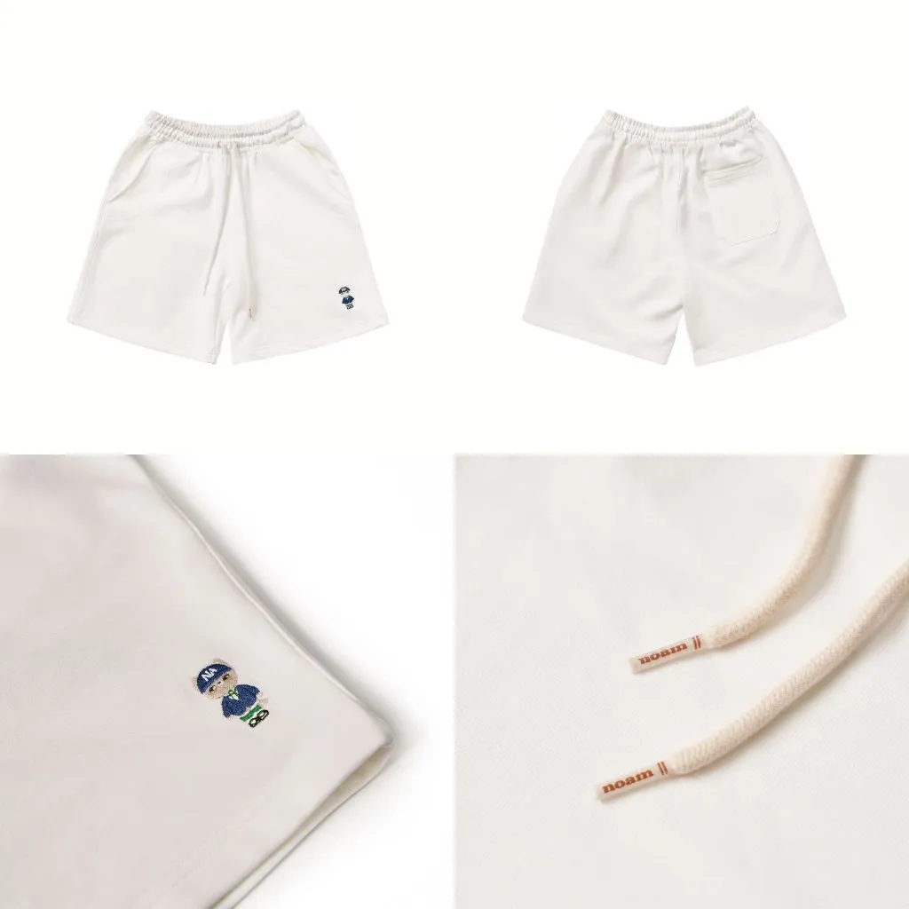 Ảnh Quần Short Unisex NOAM Original Fox Vải nỉ mềm mịn - Màu Đen/ Trắng/ Xám 2