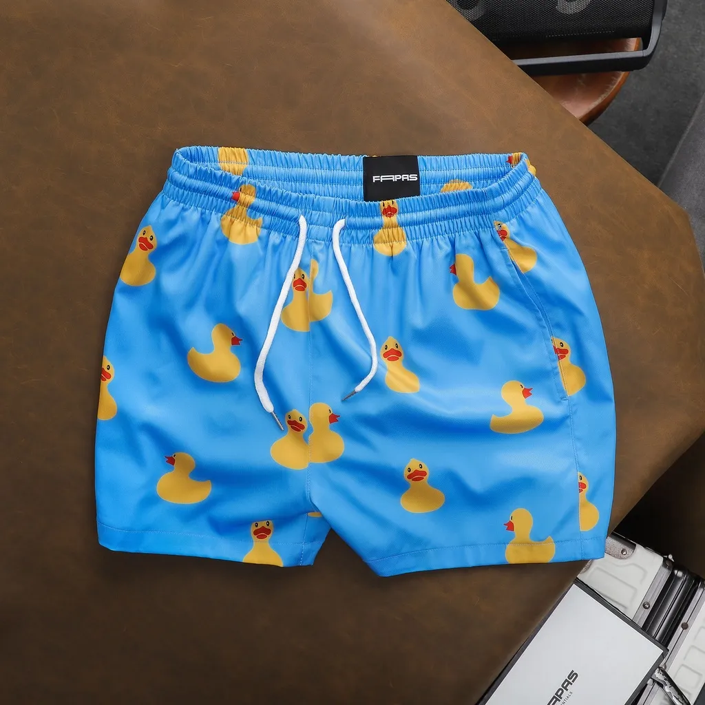 Ảnh Quần Shorts Biển Nam Chất Liệu Chéo Thái Mát Mẻ FAPAS Currant 2