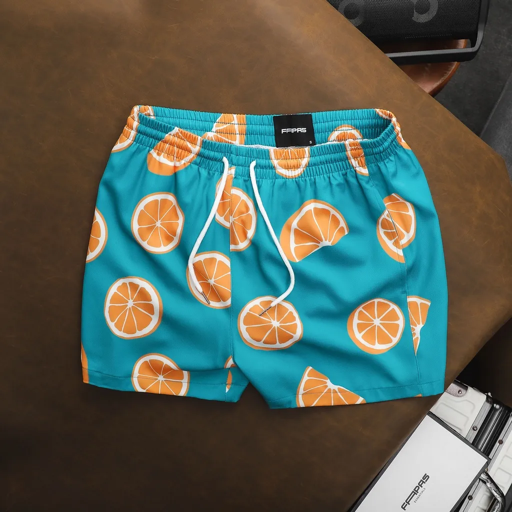 Ảnh Quần Shorts Biển Nam Chất Liệu Chéo Thái Mát Mẻ FAPAS Currant 3