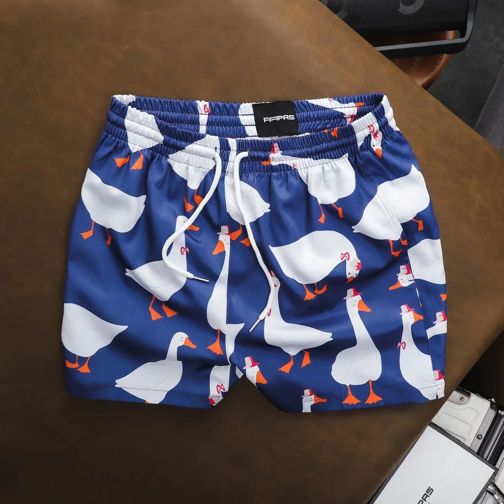 Ảnh Quần Shorts Biển Nam Chất Liệu Chéo Thái Mát Mẻ FAPAS Currant 4