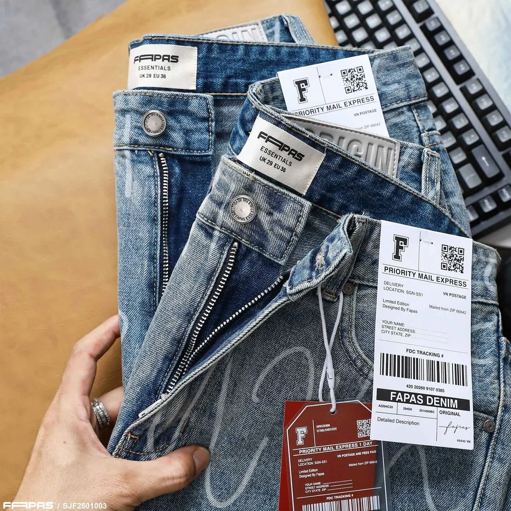 Ảnh Quần Shorts Nam Any Chất Jean Form Relaxed Fit Dài Trên Gối Chính Hãng Fapas 2