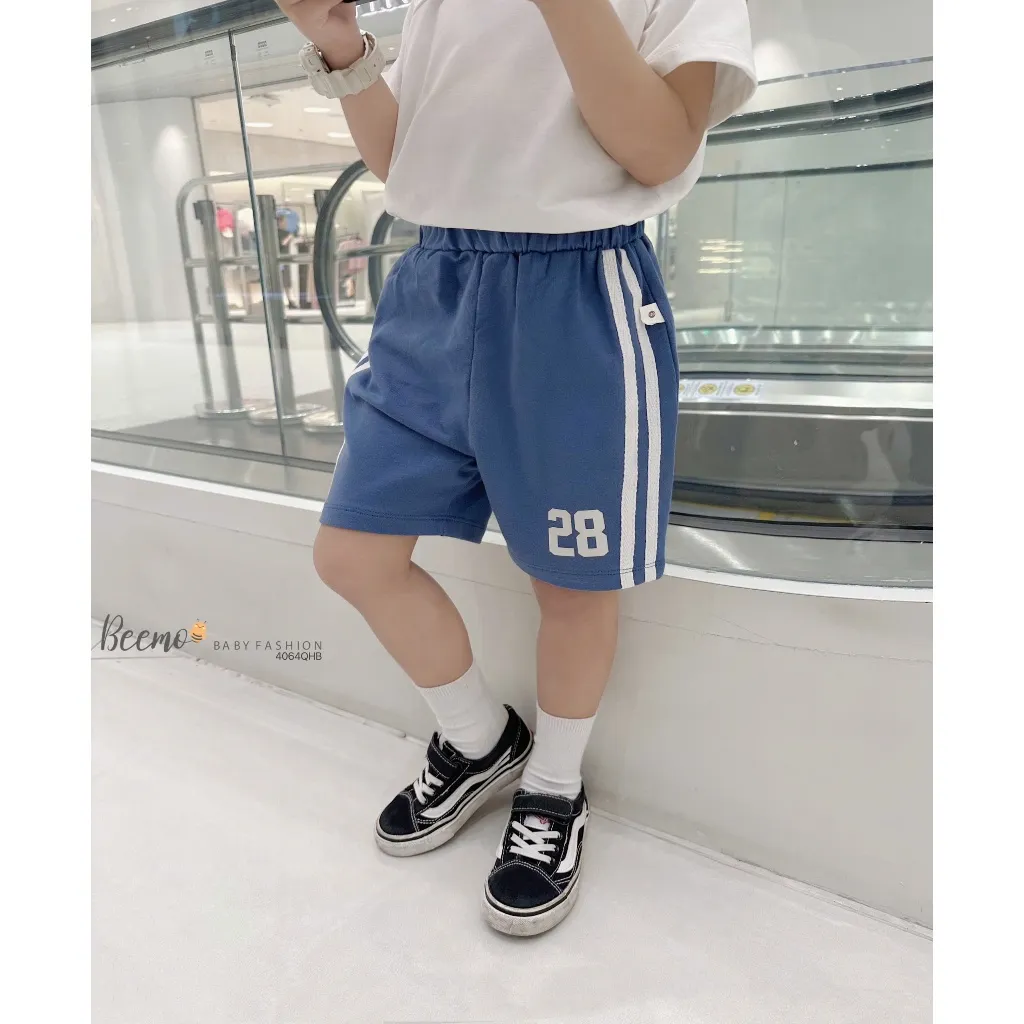 Ảnh Quần shorts thể thao in số 28 Chất liệu da cá mềm mại co giãn thoáng khí B612 2