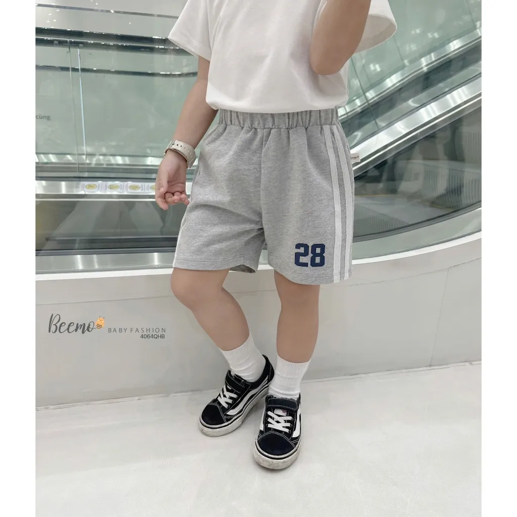 Ảnh Quần shorts thể thao in số 28 Chất liệu da cá mềm mại co giãn thoáng khí B612 3