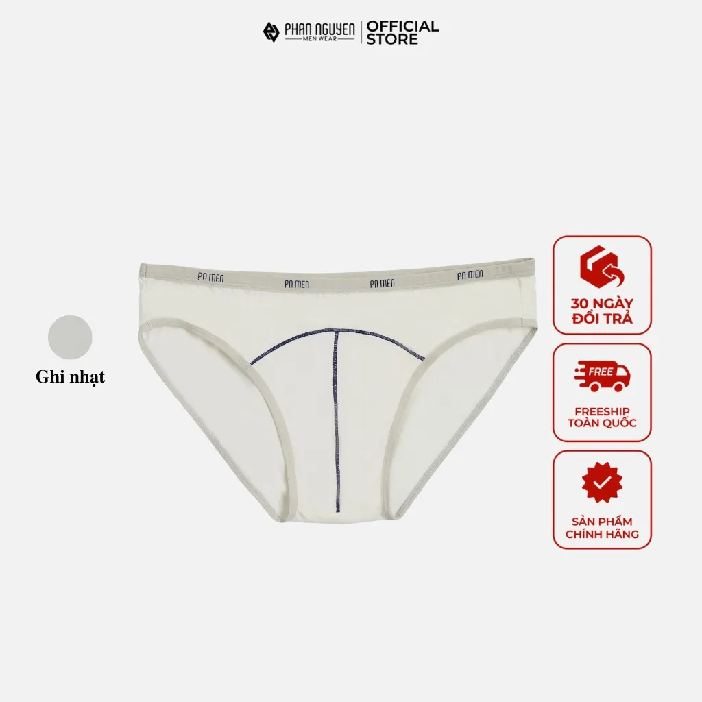 Ảnh Quần sịp nam cao cấp Phan Nguyễn, chất liệu cotton mềm mại, thoáng mát, thấm hút tốt, kiểu dáng tam giác BRI.005 1