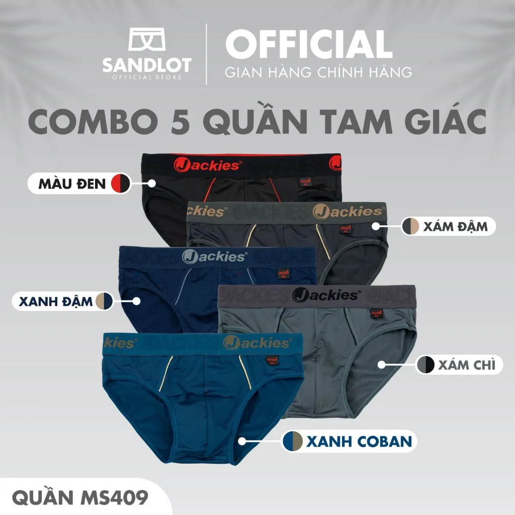 Ảnh Quần Sịp Tam Giác Nam Jackies Cao Cấp, Thiết Kế Màu Sắc Hiện Đại, Bắt Mắt, Ôm Dáng Thon Gọn MS409 1