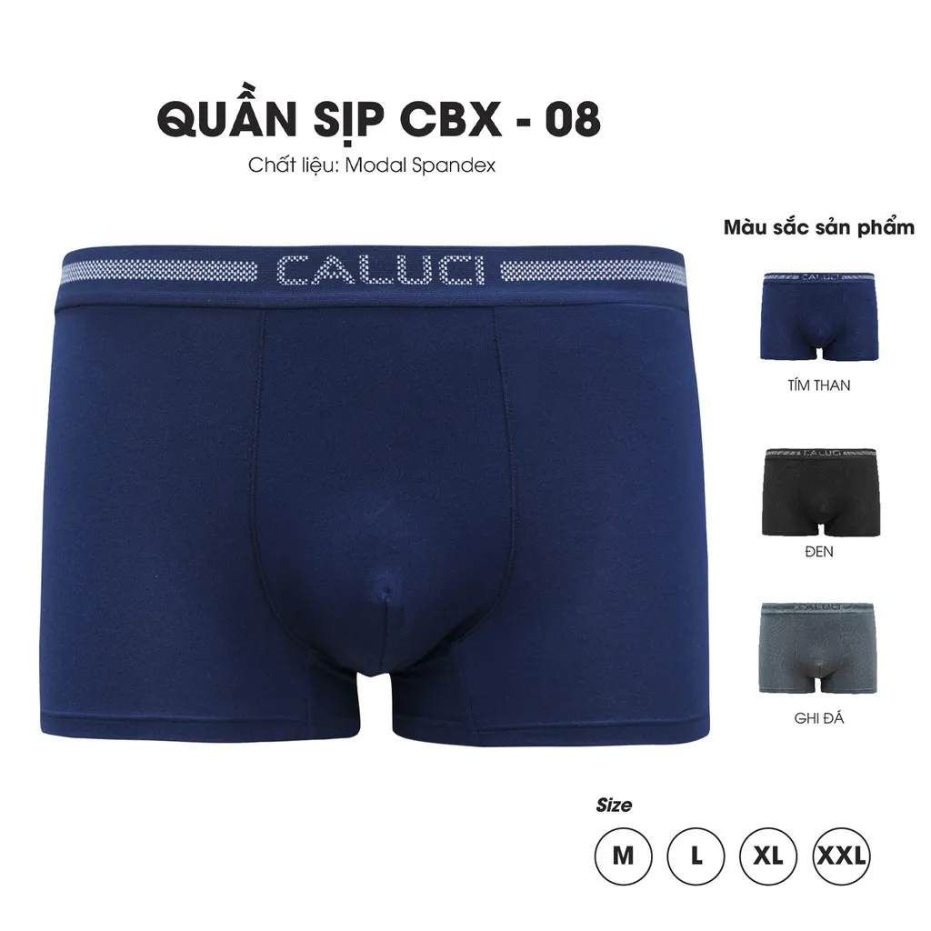 Ảnh Quần sịp đùi nam CALUCI CBX08, thời trang, vải sợi sồi Modal thân thiện với làn da 2