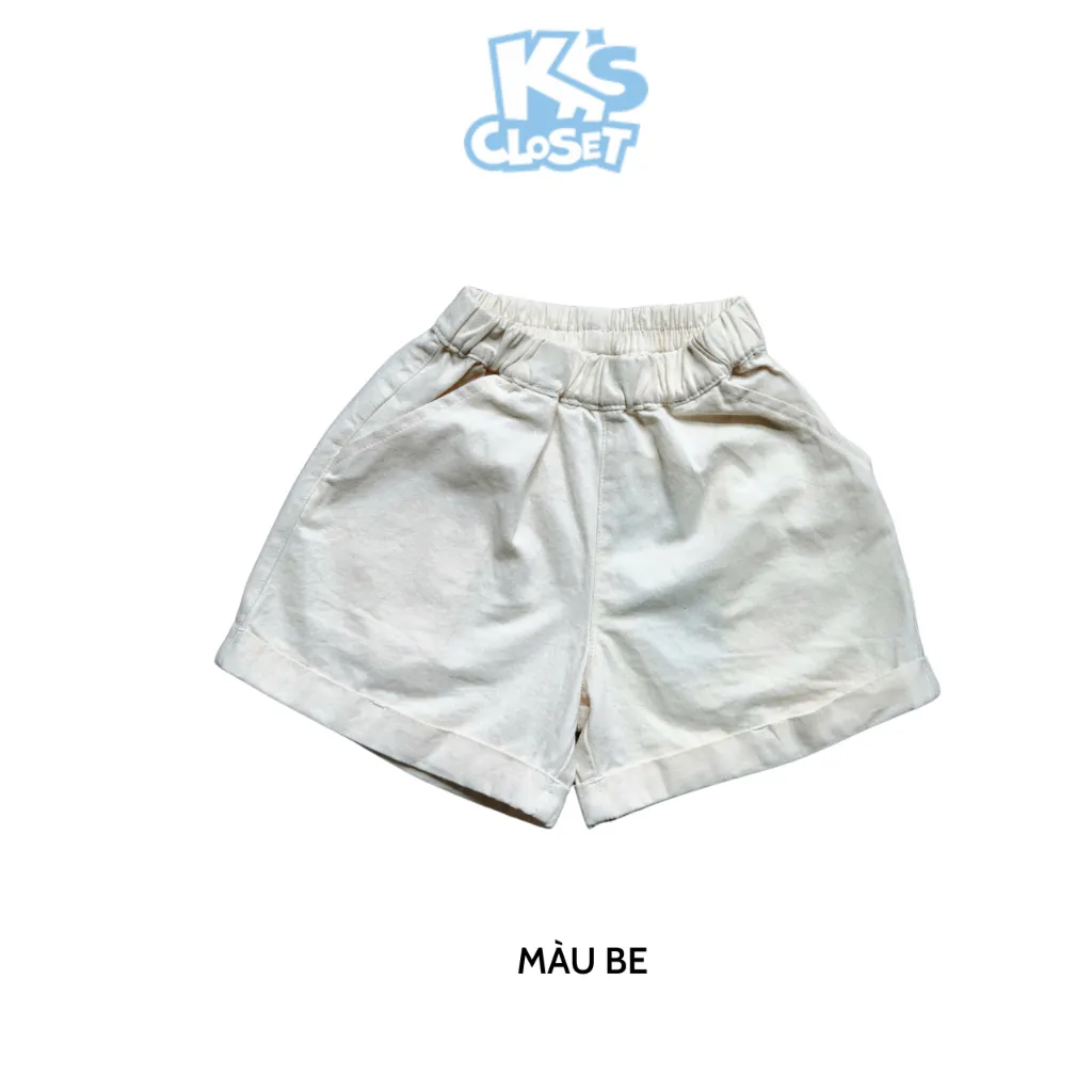 Ảnh Quần Sooc K'S CLOSET Chất Liệu Vải Kaki Mềm Cho Bé Gái (2-14 tuổi) từ 10kg-50kg E127FIS 3