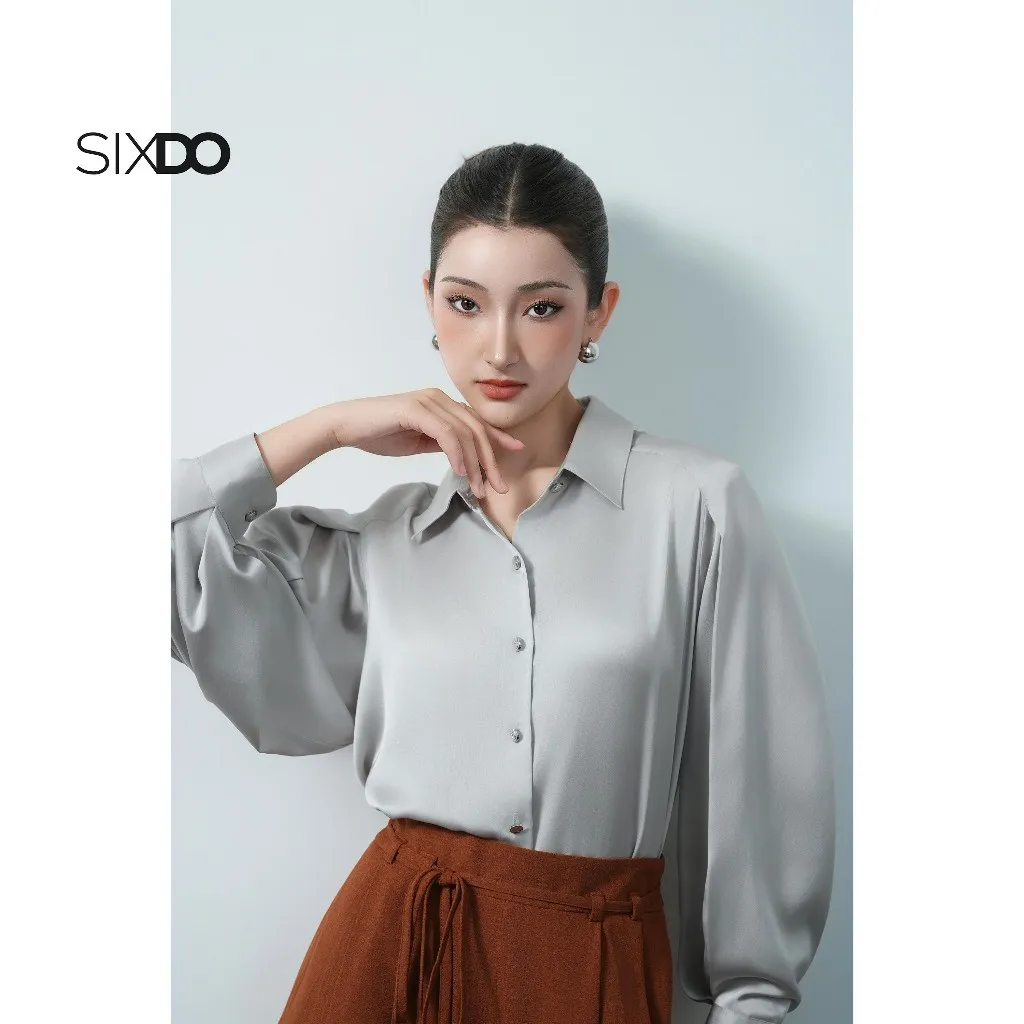 Ảnh Quần suông lửng ống rộng SIXDO (Ochre Woven Culottes) 4