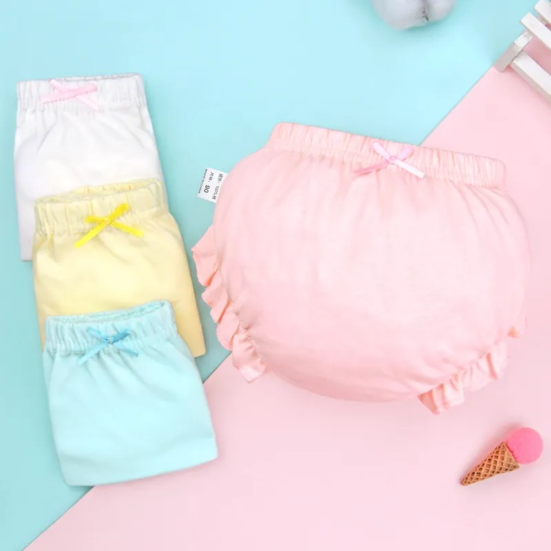 Ảnh Quần tã Lucky Big Cat thiết kế dễ thương chất liệu cotton đính nơ dành cho bé 0-3 tuổi 2