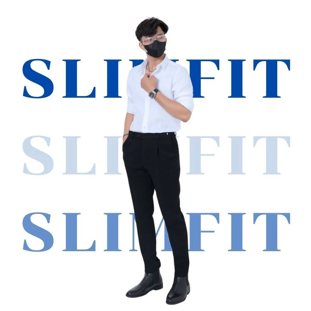 Ảnh Quần tây âu công sở AKUBA, nút gài điều chỉnh, chất vải chống nhăn, form slimfit | 01K0766 4