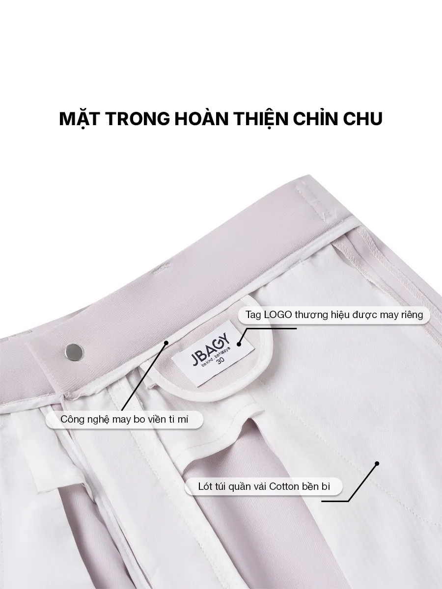 Ảnh Quần tây âu nam ống rộng JBAGY đai điều chỉnh vòng bụng tinh tế JD0106 2