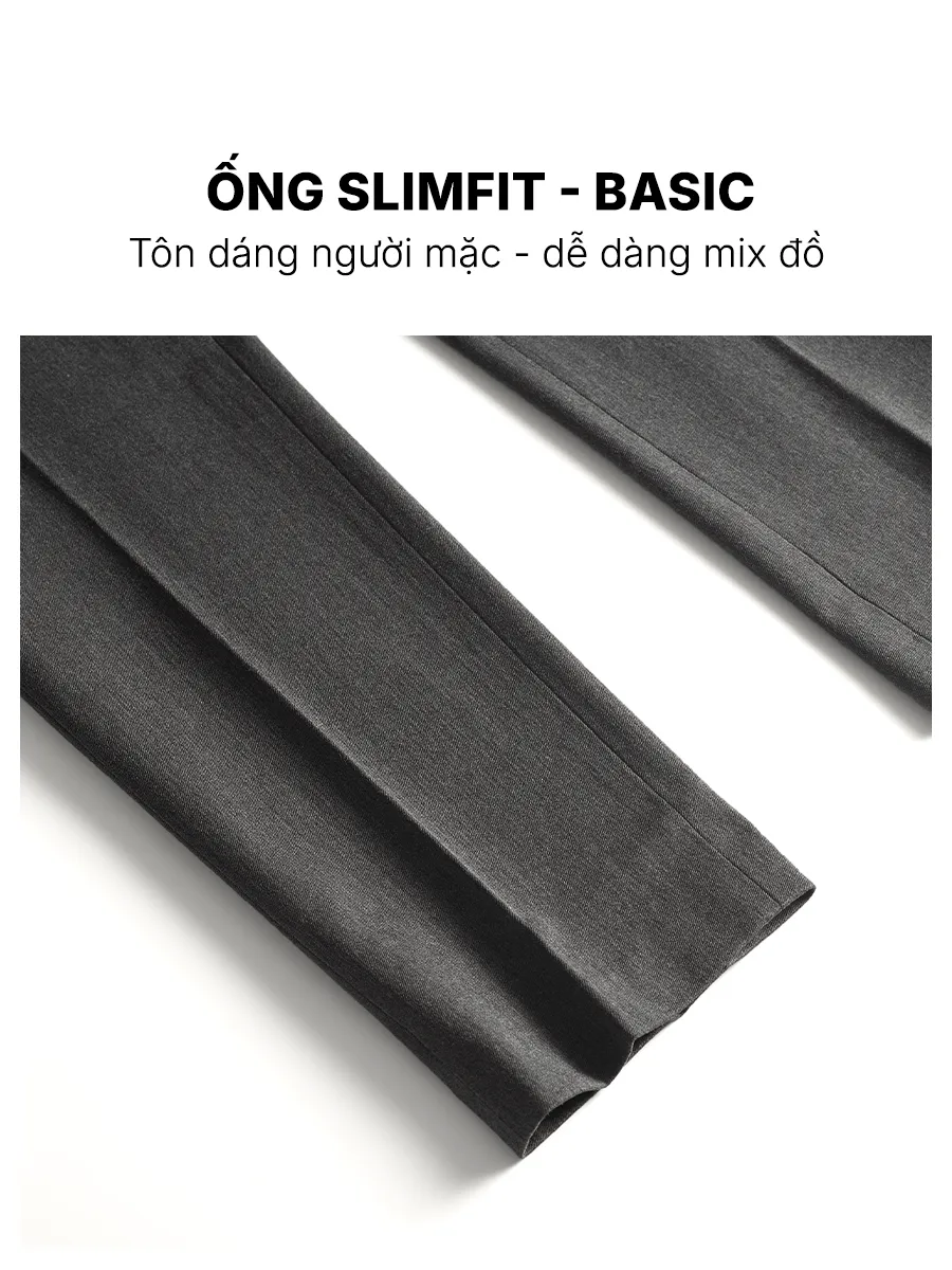 Ảnh Quần Tây Âu Nam Slimfit Dáng Ôm Cao Cấp Vải 79 dầy dặn co giãn Thương hiệu JBAGY JA04 4