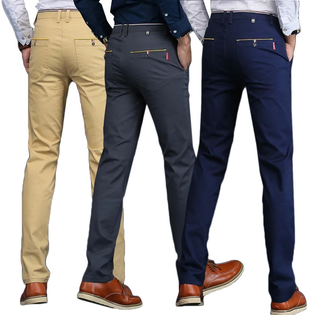 Ảnh Quần tây BEFOYI dáng ôm công sở vải mỏng nhẹ phong cách Hàn Quốc cho nam 2