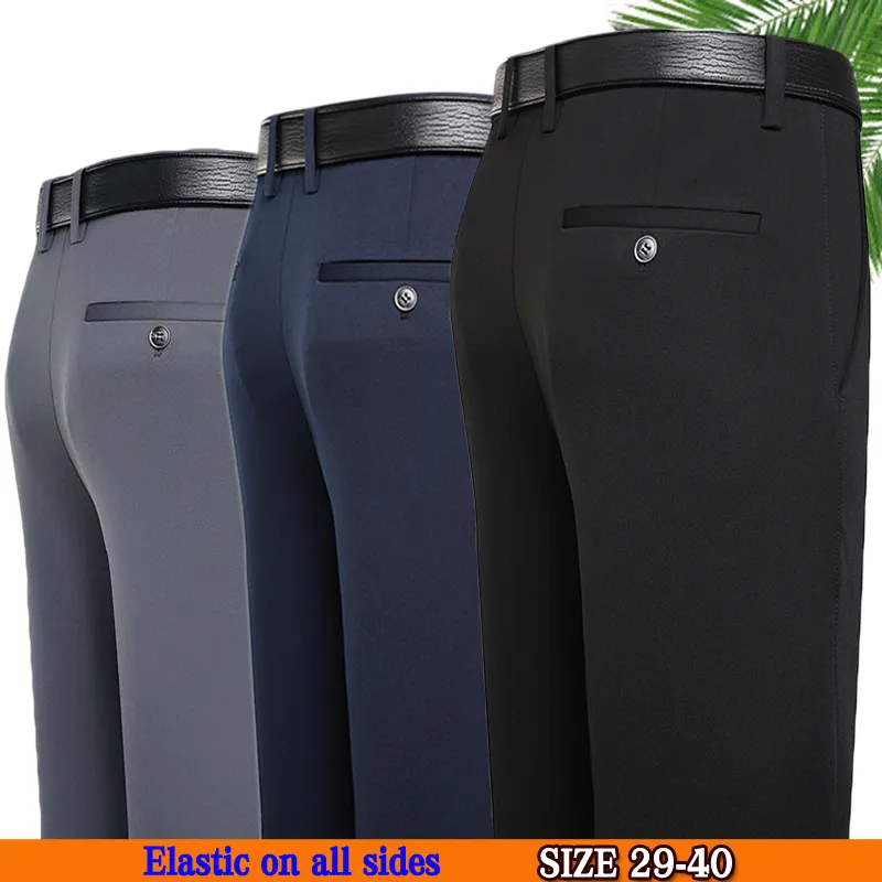 Ảnh Quần tây BEFOYI dáng suông mỏng lưng cao size lớn thời trang công sở cao cấp cho nam 4