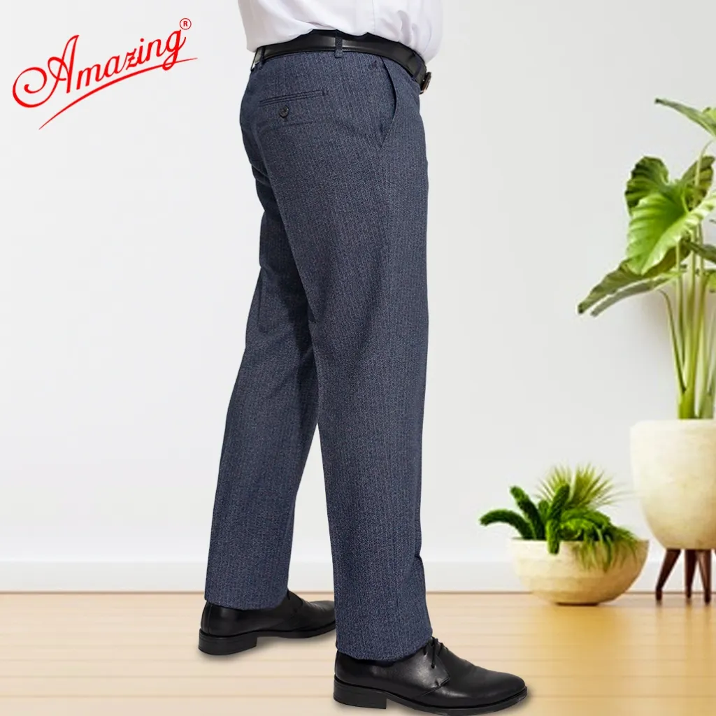 Ảnh Quần tây nam Amazing, big size tới 100kg, họa tiết vân chìm, màu xám, không ly, form dáng chuẩn 3