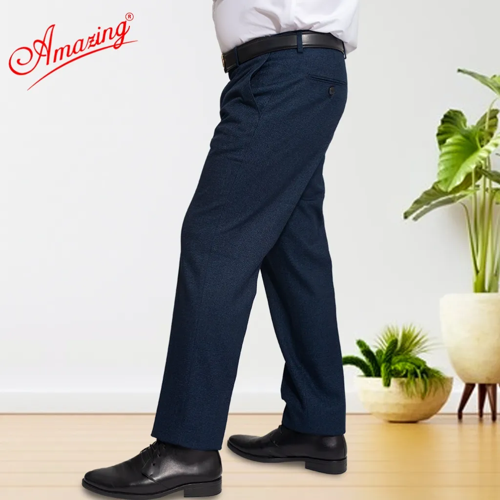 Ảnh Quần tây nam Amazing, big size tới 100kg, họa tiết vân chìm, màu xám, không ly, form dáng chuẩn 4