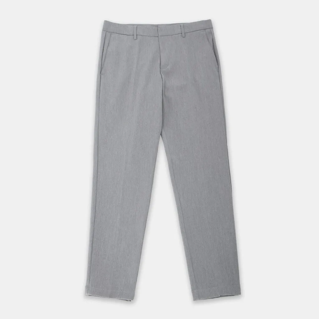 Ảnh Quần tây nam basic 075 chất cotton thoáng mát, quần âu nam cao cấp trơn co giãn 4 chiều đứng form nam tính thanh lịch 4