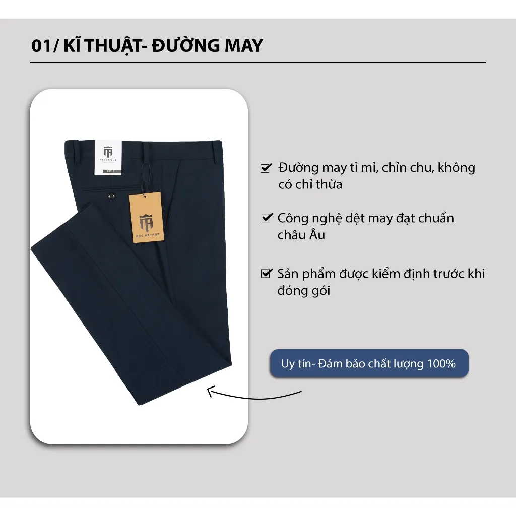 Ảnh Quần tây nam cao cấp MAC ARTHUR cao cấp chuẩn form xuất xịn, sang trọng, tôn dáng 4