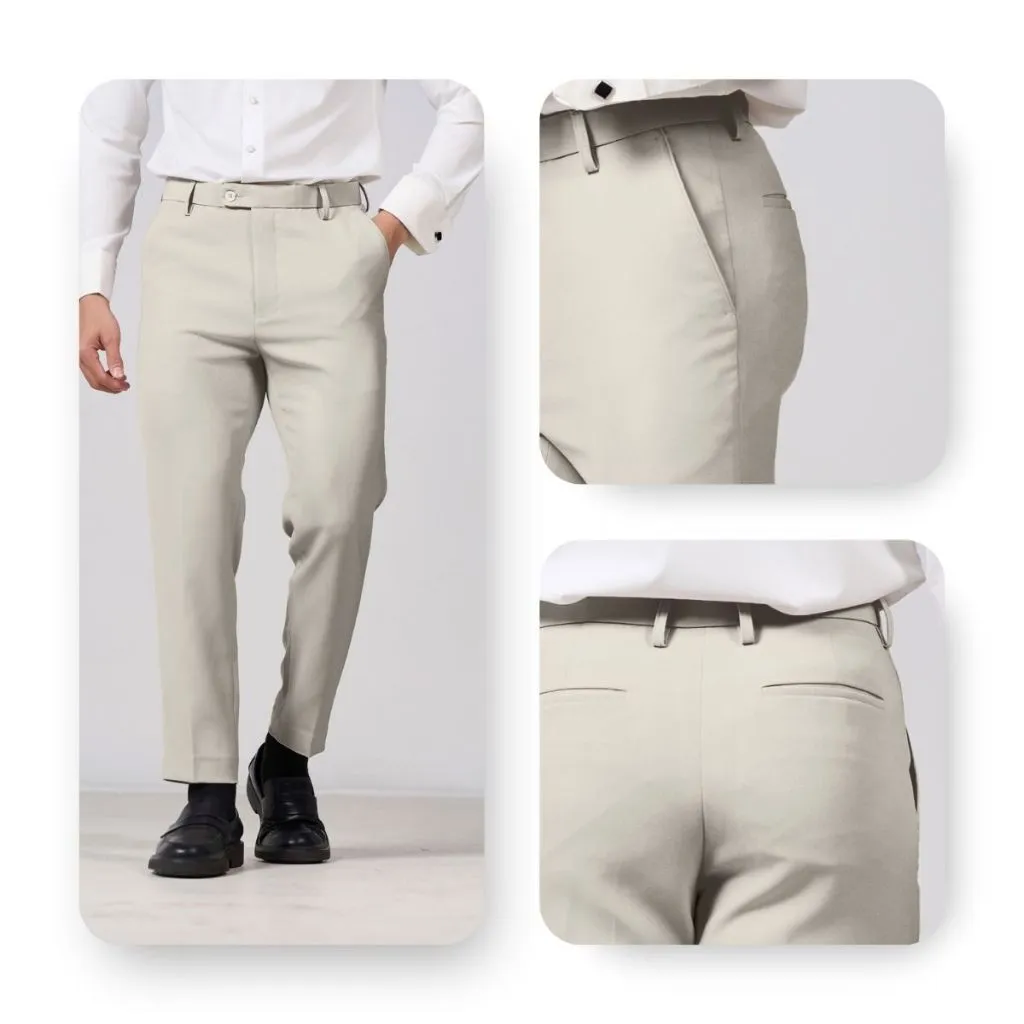 Ảnh Quần Tây Nam Công Sở Hàn Quốc AKUBA Cao Cấp Slimfit Dáng Suông Cotton Dày Dặn Đi Học | 01K3008 3