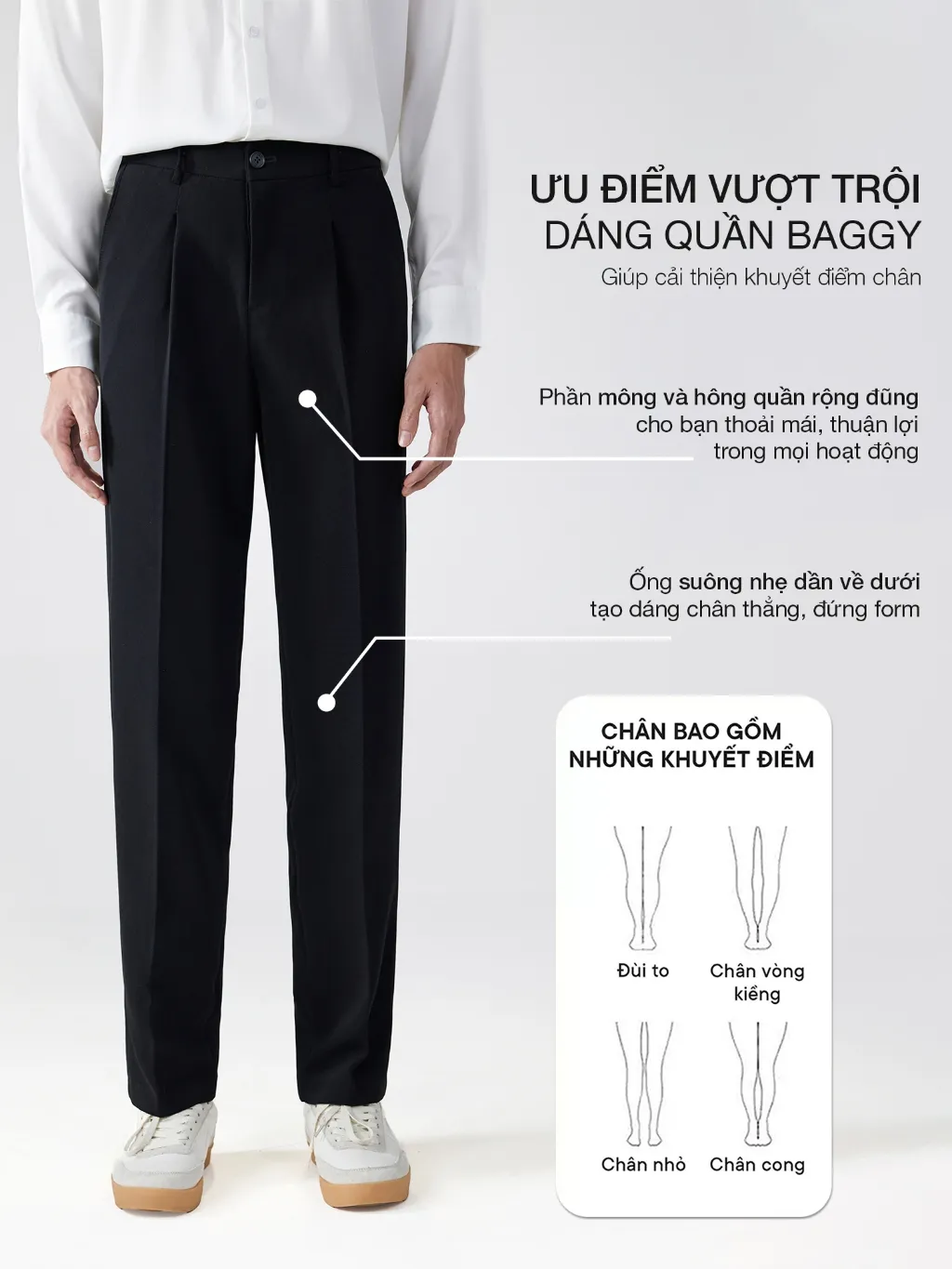 Ảnh Quần tây nam hàn quốc JBagy dáng baggy vải co giãn dày dặn dáng suông ống rộng, màu đen, kem  JA0101 2