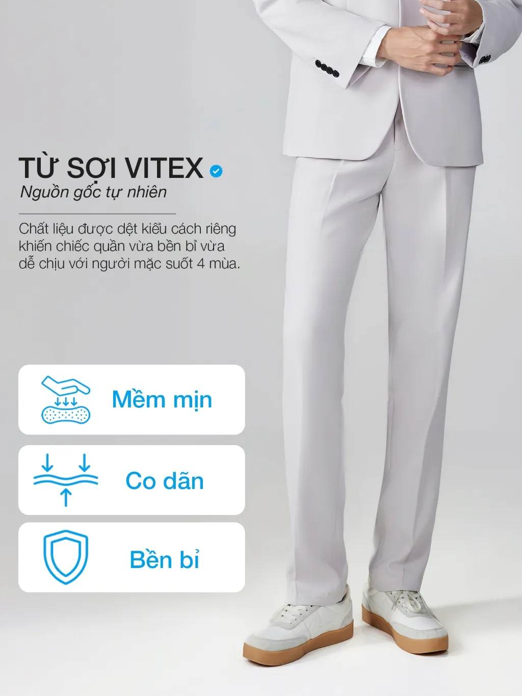 Ảnh Quần tây nam hàn quốc JBagy dáng baggy vải co giãn dày dặn dáng suông ống rộng, màu đen, kem  JA0101 4