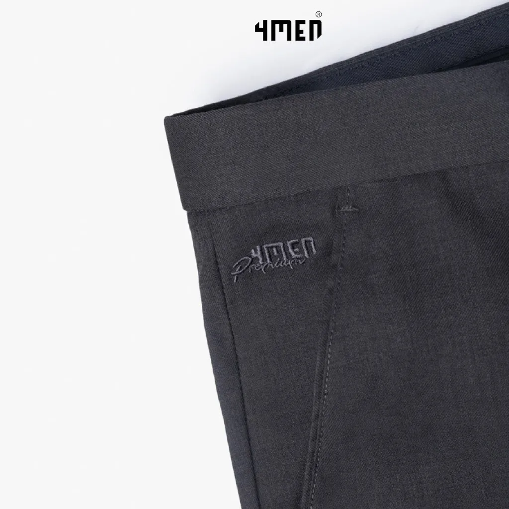 Ảnh Quần tây nam trơn 4MEN QT031 form slimfit tôn dáng, vải rayon cao cấp hạn chế nhăn, mềm mịn, co giãn 4