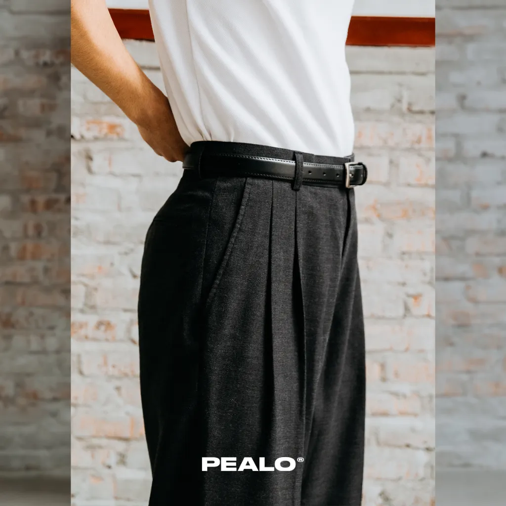 Ảnh Quần tây PEALO form wide fit cạp cao có xếp li 3