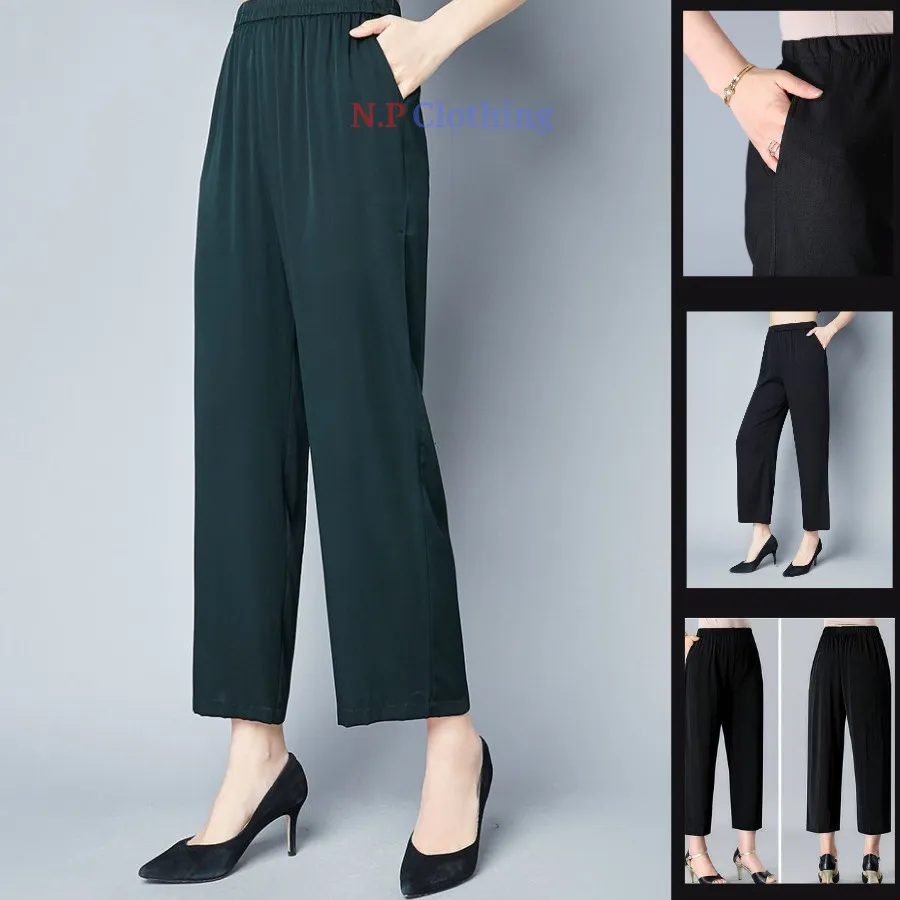 Ảnh Quần Trung Niên MAI THY Q002, Mẫu Quần Dài Nữ Chất Thun Cho Mẹ Form Rộng Dễ Phối Đồ | Thời Trang Trung Niên U40+ 2