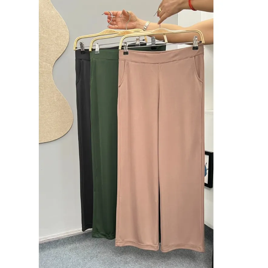 Ảnh Quần Trung Niên MAI THY Q009, Mẫu Quần Dài Chất Thun Cho Mẹ Phong Cách Tây Âu Sang Trọng | Thời Trang Trung Niên U50 1
