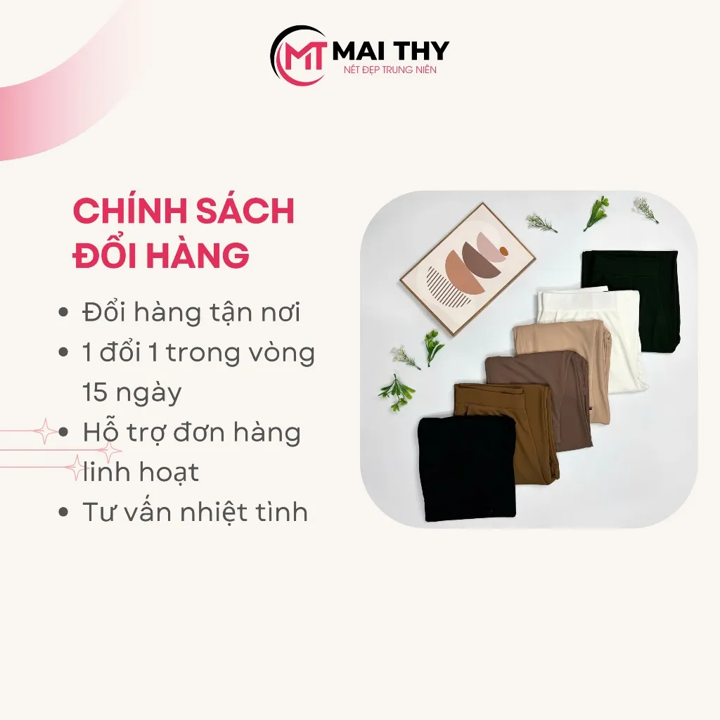 Ảnh Quần Trung Niên Nữ MAI THY Q009, Mẫu Dài Dáng Suông Chất Thun Sang Trọng Dễ Mặc Form Bigsize| Thời Trang Trung Niên U50 3