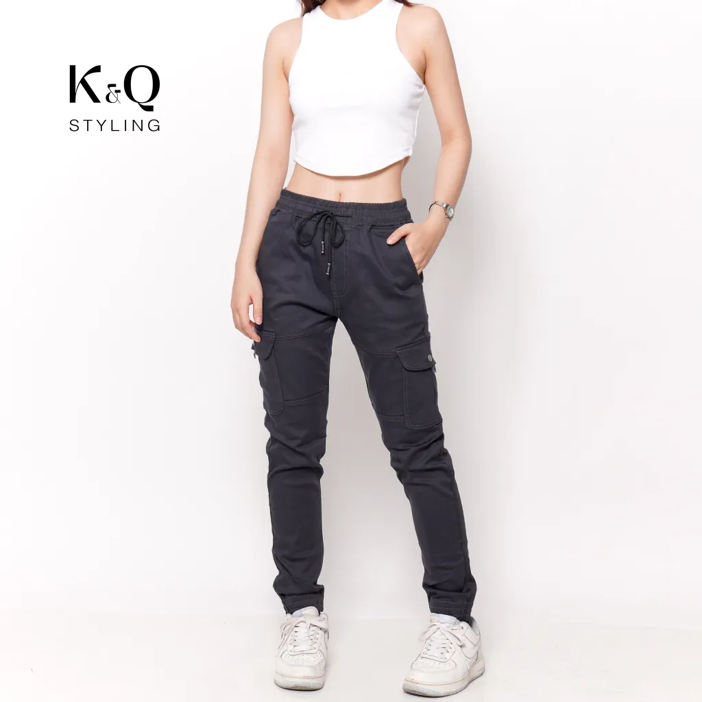 Ảnh Quần Túi Hộp Kaki unisex KQSTYLING Xám Chì co giãn cao cấp (xưởng quần jogger kaki) 1