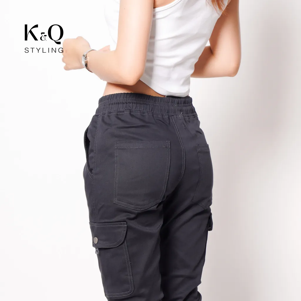 Ảnh Quần Túi Hộp Kaki unisex KQSTYLING Xám Chì co giãn cao cấp (xưởng quần jogger kaki) 2