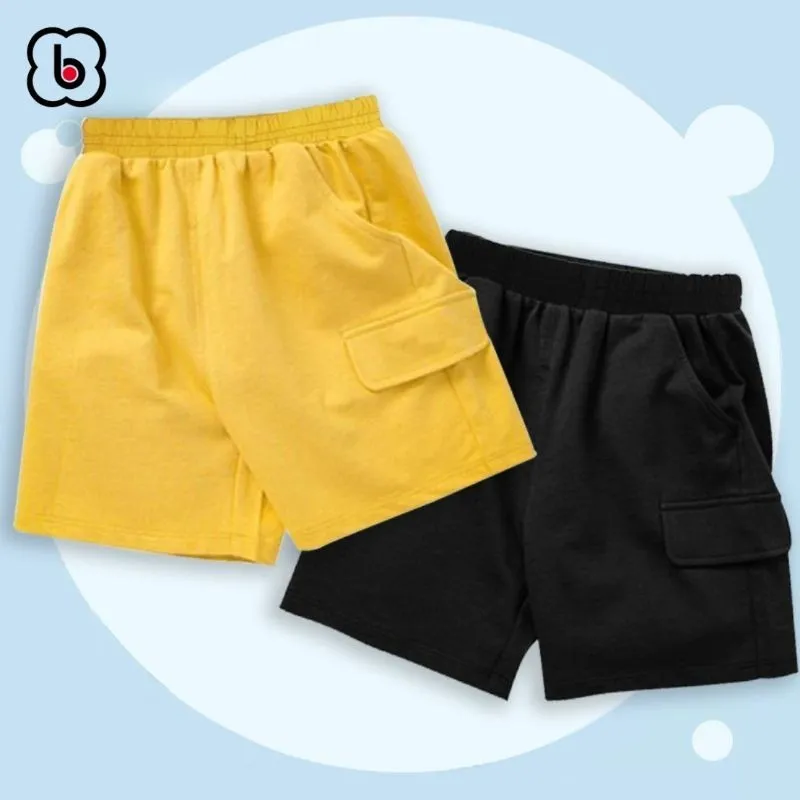 Ảnh Quần đùi bé trai BabyloveGO quần short cho bé túi nắp giả cạp chun co giãn mềm mịn thoáng mát QT002 2