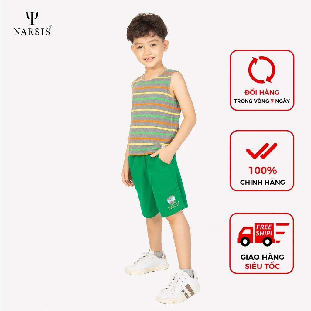 Ảnh Quần Đùi Bé Trai Narsis, Chất Cotton Mềm Mịn, Co Giãn, Nhiều Màu, Thiết Kế Dễ Thương, Thoải Mái 1