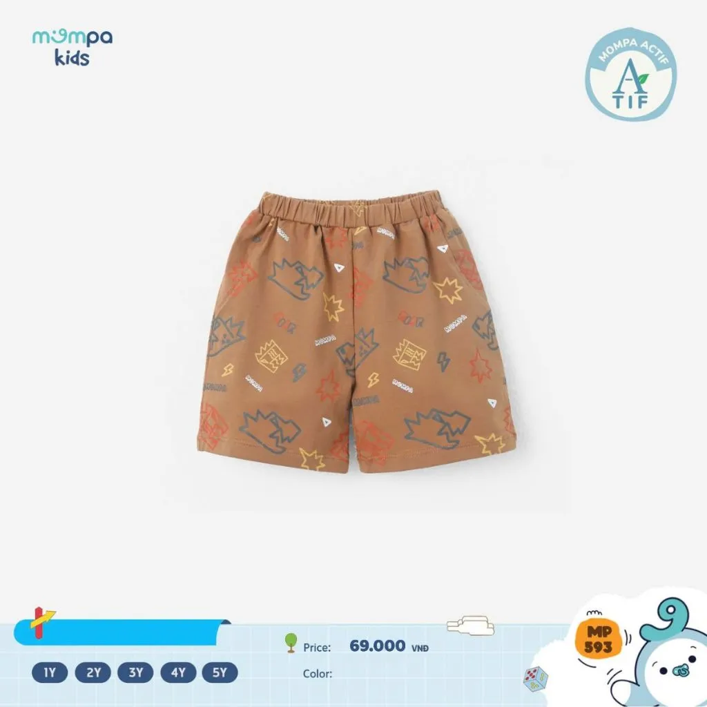 Ảnh Quần đùi cho bé Mompa 1-5 tuổi vải Cotton Actif mềm mại co giãn thoáng khí 593 4