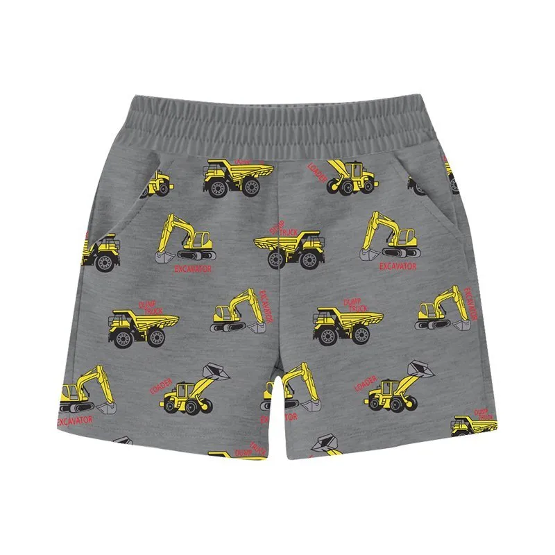 Ảnh Quần đùi cho bé trai SKIDS quần thun ngắn cho trẻ em mùa hè cotton họa tiết khủng long oto 4